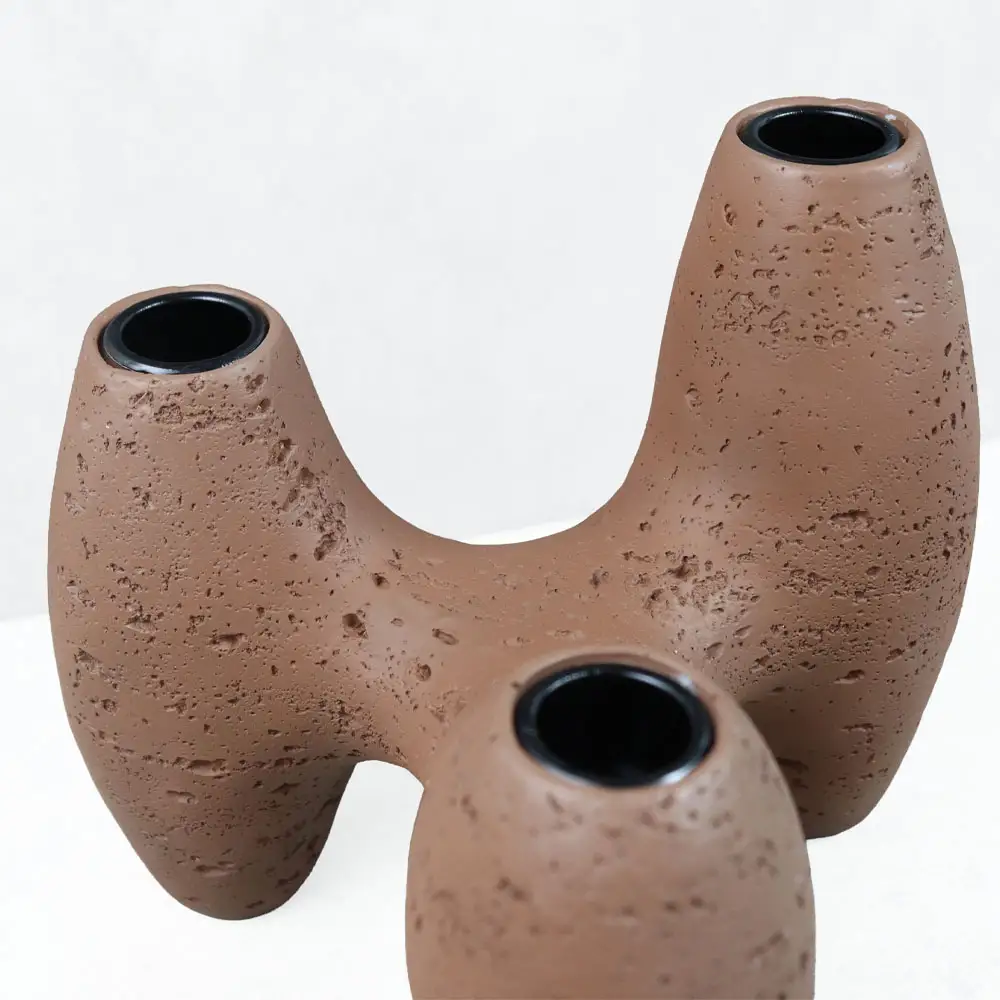 LIBERTA TRIPTYCH I ΚΗΡΟΠΗΓΙΟ ΔΙΑΚΟΣΜΗΤΙΚΟ 18.5x15.5x15.5cm RESIN ΚΑΦΕ