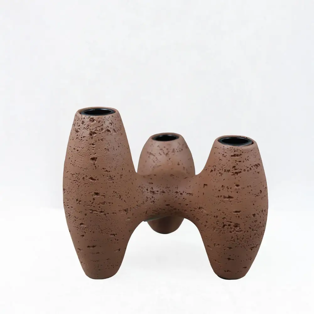 LIBERTA TRIPTYCH I ΚΗΡΟΠΗΓΙΟ ΔΙΑΚΟΣΜΗΤΙΚΟ 18.5x15.5x15.5cm RESIN ΚΑΦΕ