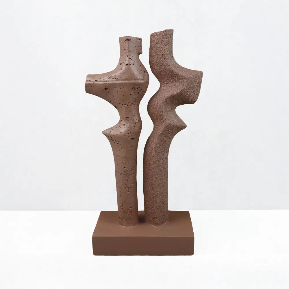 LIBERTA DUET I ΔΙΑΚΟΣΜΗΤΙΚΟ 16x9x31.5cm RESIN ΚΑΦΕ