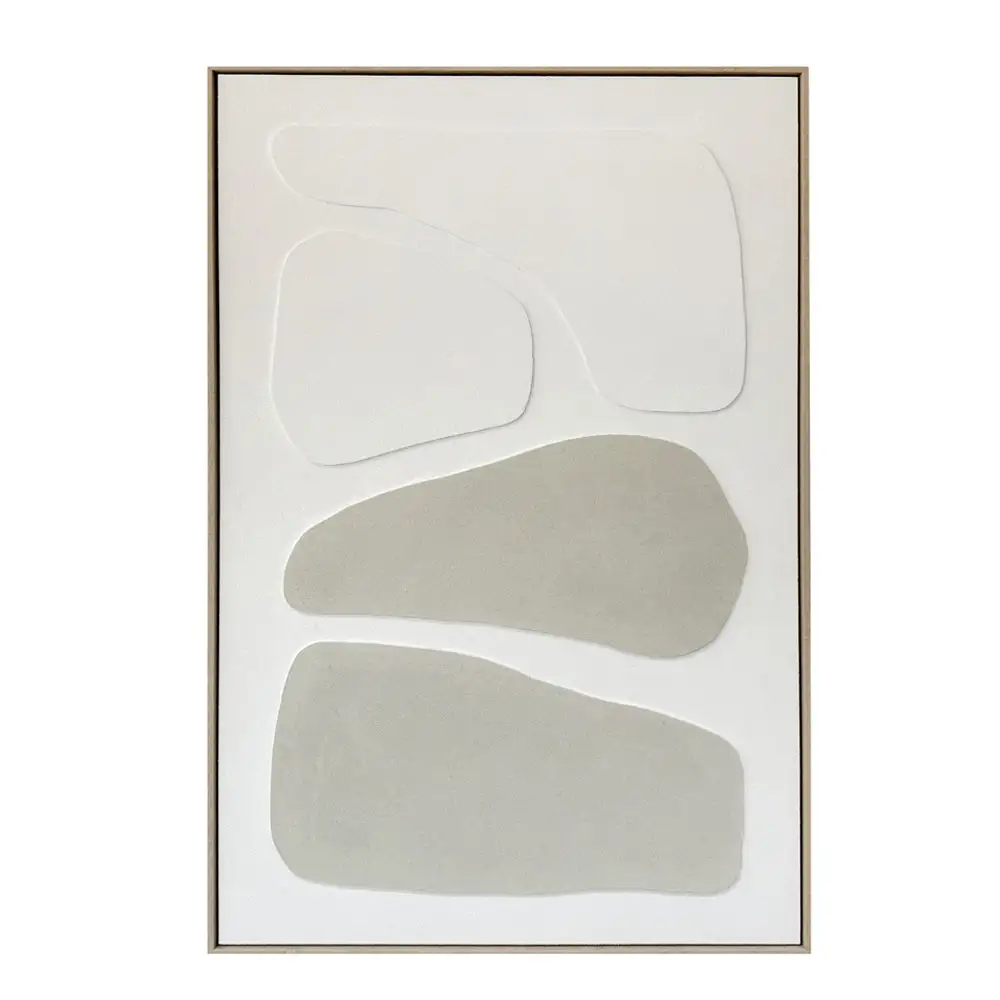 LIBERTA RHYTHM B ΠΙΝΑΚΑΣ ΔΙΑΚΟΣΜΗΤΙΚΟΣ ΜΕ ΚΟΡΝΙΖΑ 80x120x4cm ΚΑΜΒΑΣ ΜΠΕΖ ΛΕΥΚΟ PS