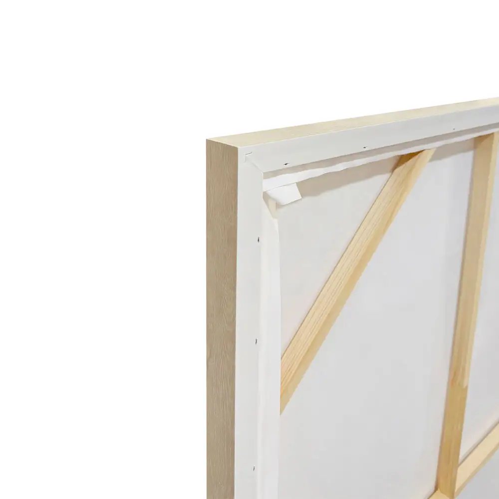 LIBERTA RHYTHM C ΠΙΝΑΚΑΣ ΔΙΑΚΟΣΜΗΤΙΚΟΣ ΜΕ ΚΟΡΝΙΖΑ 80x120x4cm ΚΑΜΒΑΣ ΜΠΕΖ ΛΕΥΚΟ PS