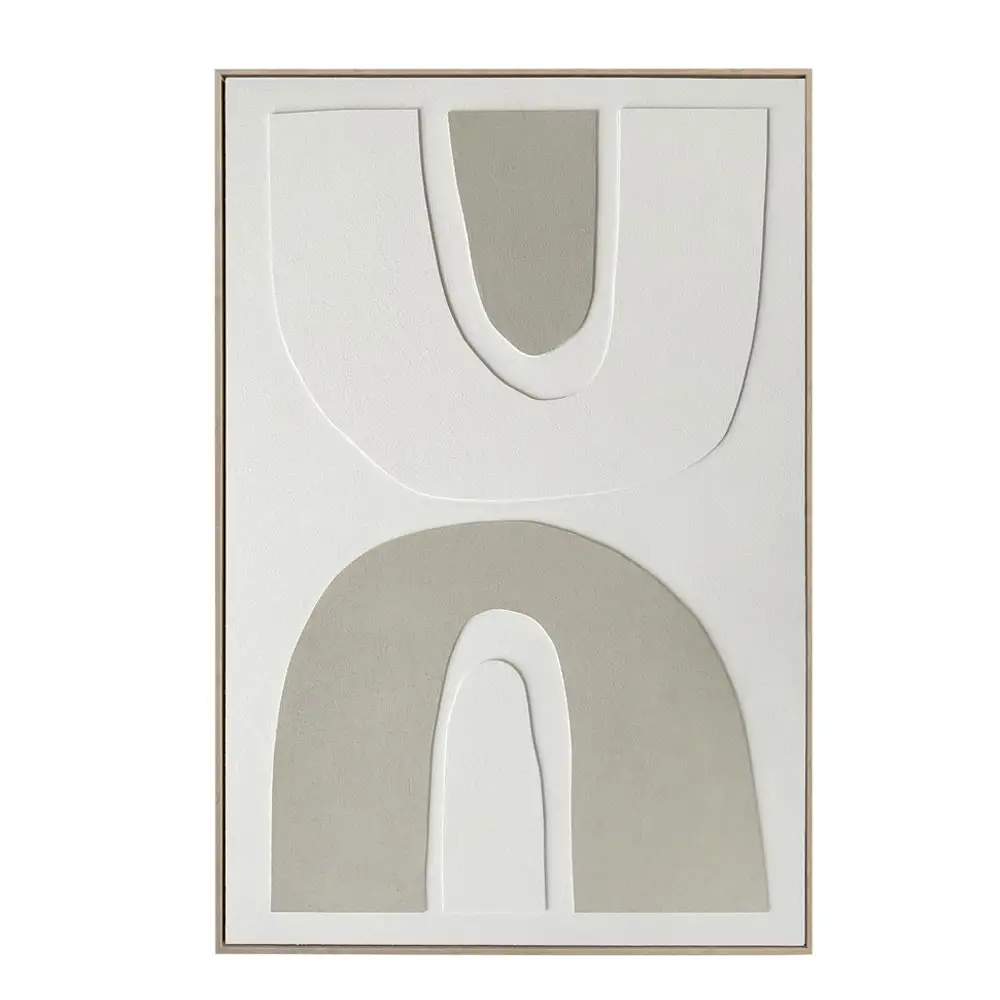 LIBERTA RHYTHM C ΠΙΝΑΚΑΣ ΔΙΑΚΟΣΜΗΤΙΚΟΣ ΜΕ ΚΟΡΝΙΖΑ 80x120x4cm ΚΑΜΒΑΣ ΜΠΕΖ ΛΕΥΚΟ PS