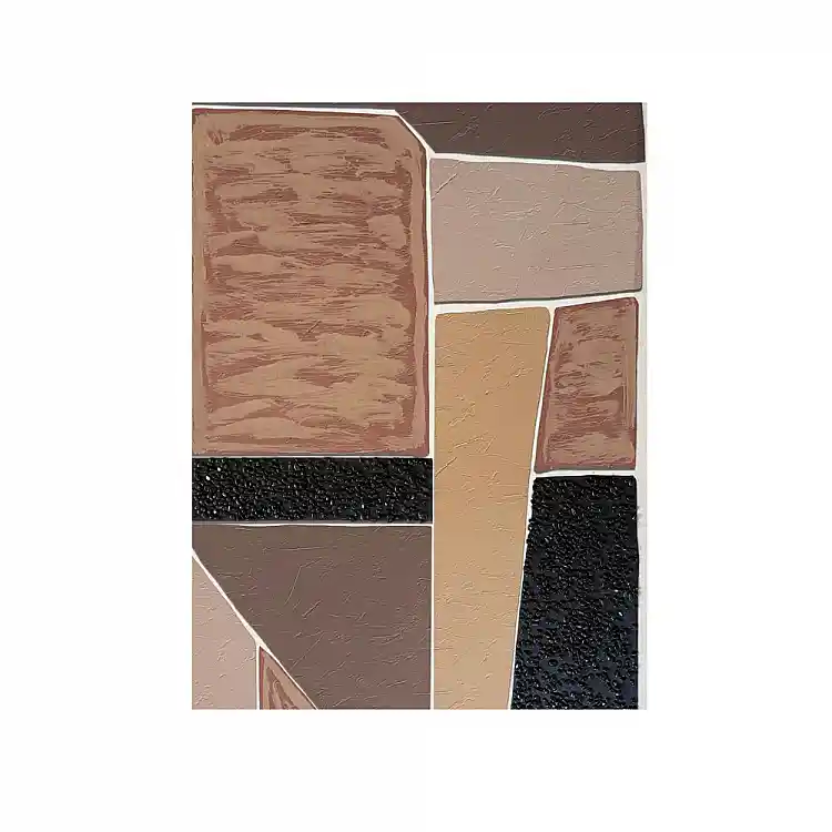 LIBERTA FRACTAL B ΠΙΝΑΚΑΣ ΔΙΑΚΟΣΜΗΤΙΚΟΣ ΜΕ ΚΟΡΝΙΖΑ 80x120x4cm ΚΑΜΒΑΣ ΜΠΕΖ ΚΑΦΕ ΜΑΥΡΟ PS