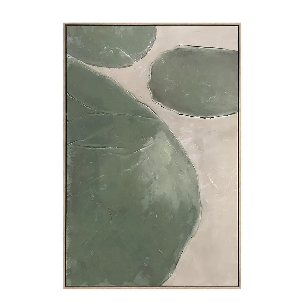 LIBERTA RHEA ΠΙΝΑΚΑΣ ΔΙΑΚΟΣΜΗΤΙΚΟΣ ΜΕ ΚΟΡΝΙΖΑ 80x120x4cm ΚΑΜΒΑΣ ΛΑΔΙ ΜΠΕΖ PS