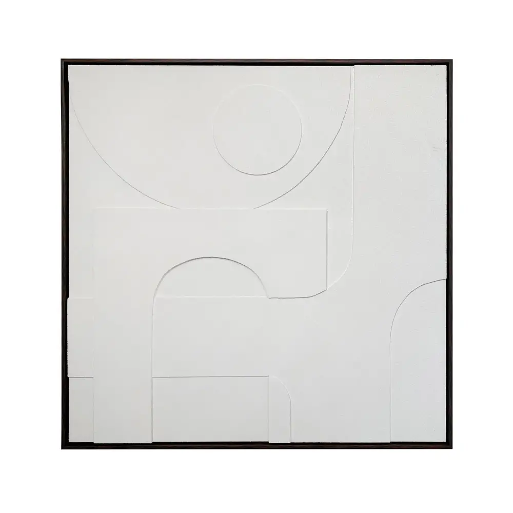 LIBERTA CALMA ΠΙΝΑΚΑΣ ΔΙΑΚΟΣΜΗΤΙΚΟΣ ΜΕ ΚΟΡΝΙΖΑ 100x100x4cm ΚΑΜΒΑΣ ΜΠΕΖ PS