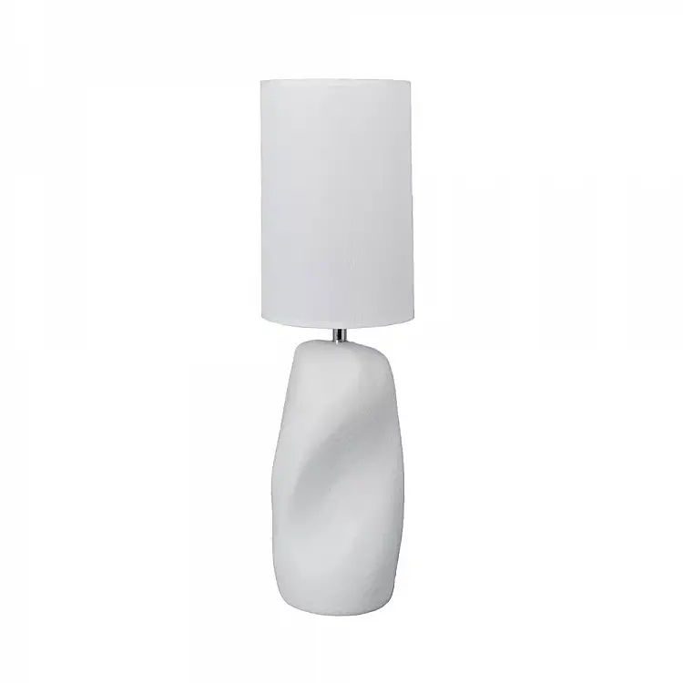 LIBERTA SERENE ΦΩΤΙΣΤΙΚΟ ΕΠΙΤΡΑΠΕΖΙΟ 18.2x18.2x64cm STONEWARE ΑΣΠΡΟ ΥΦΑΣΜΑ