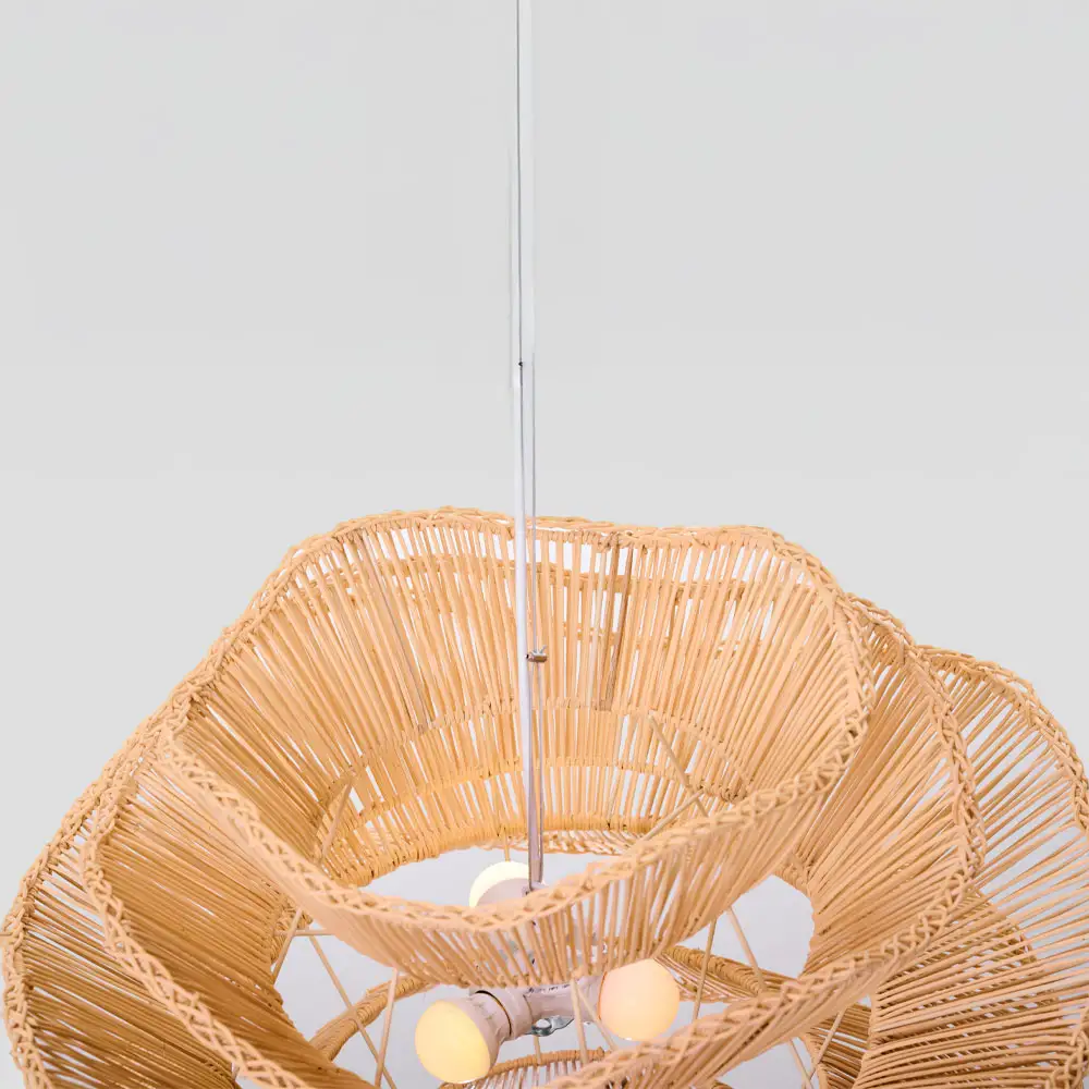 LIBERTA AURORA ΦΩΤΙΣΤΙΚΟ ΟΡΟΦΗΣ 61x47cm RATTAN ΛΕΥΚΟ