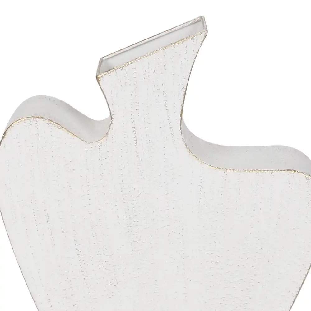 LIBERTA NIRA ΒΑΖΟ 31x8x35cm ΜΕΤΑΛΛΟ ΛΕΥΚΟ