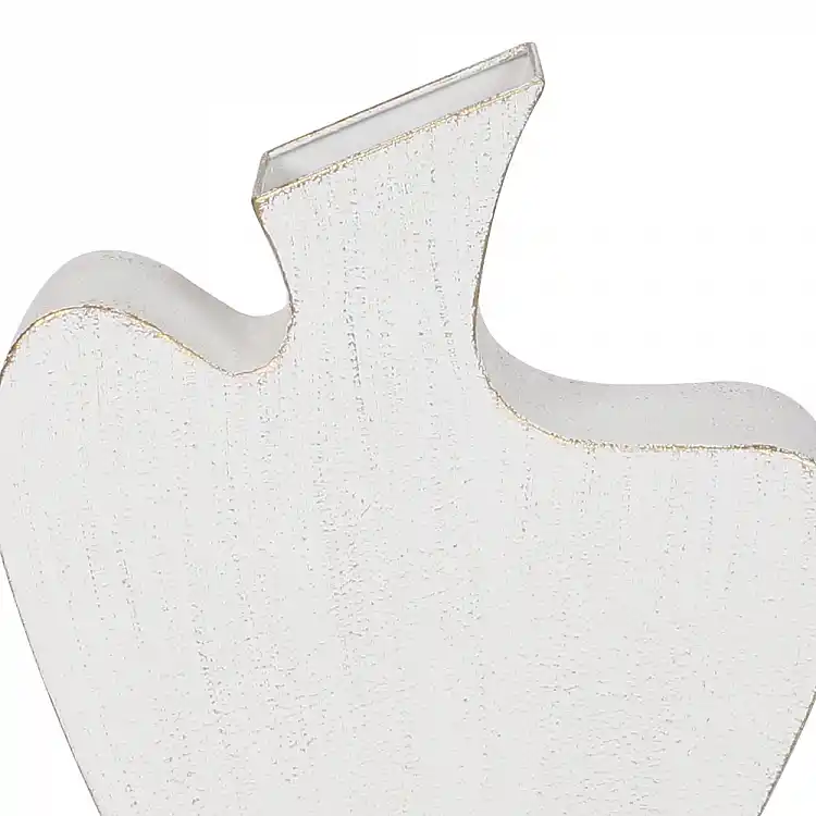 LIBERTA NIRA ΒΑΖΟ 31x8x35cm ΜΕΤΑΛΛΟ ΛΕΥΚΟ