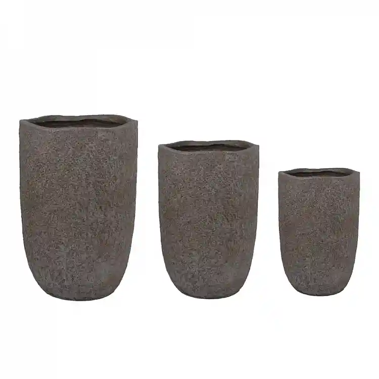 LIBERTA SOLIN ΚΑΣΠΩ SET 3ΤΜΧ 44x44x67cm MgO ΓΚΡΙ ΣΚΟΥΡΟ