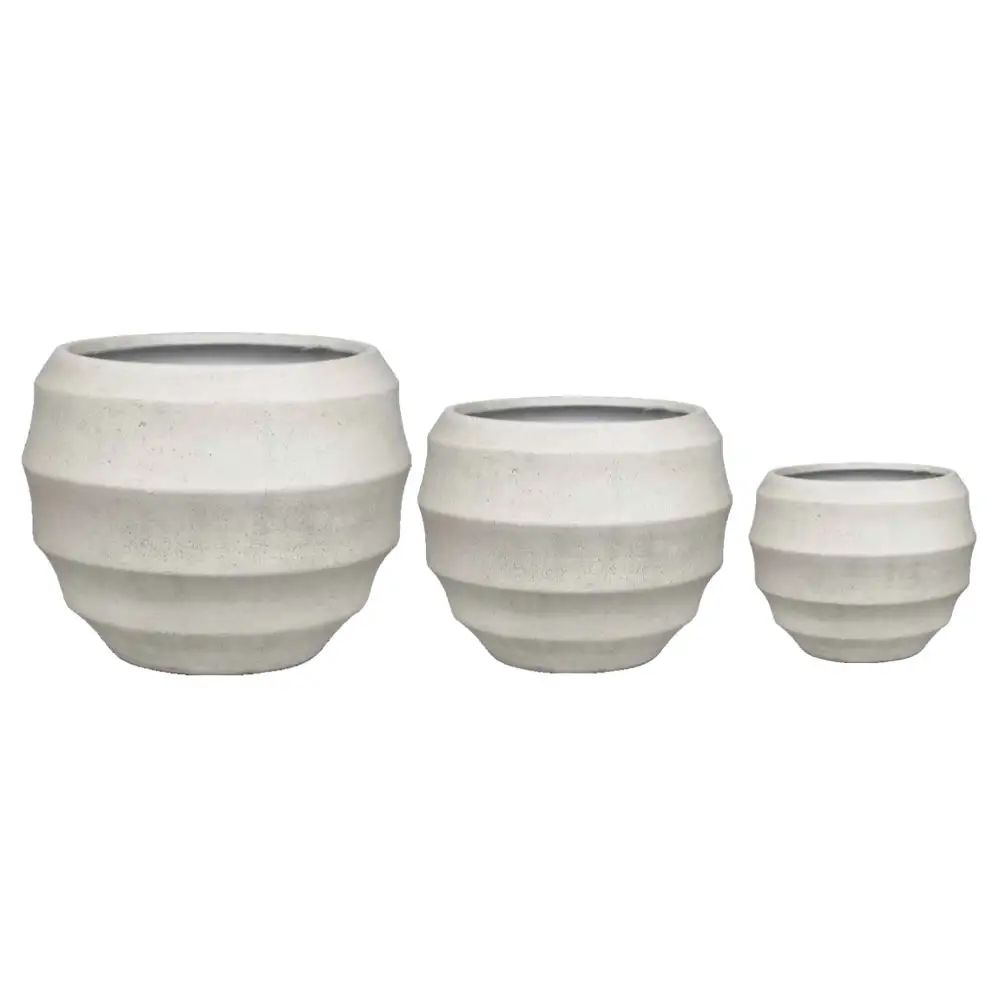 LIBERTA FLORRA ΚΑΣΠΩ SET 3ΤΜΧ 54x54x48cm MgO ΛΕΥΚΟ