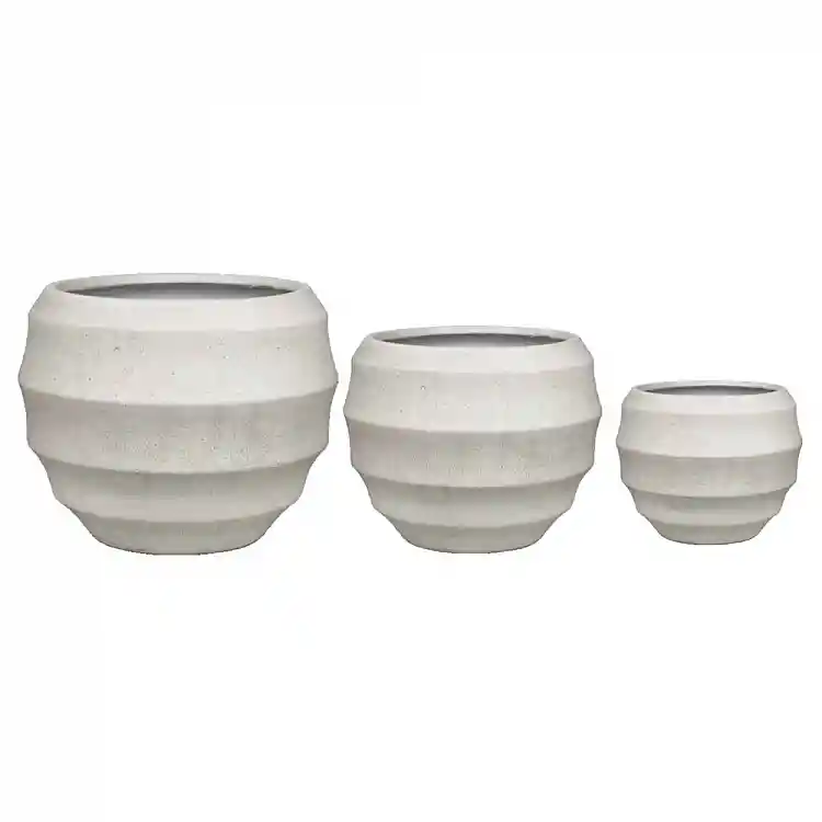 LIBERTA FLORRA ΚΑΣΠΩ SET 3ΤΜΧ 54x54x48cm MgO ΛΕΥΚΟ