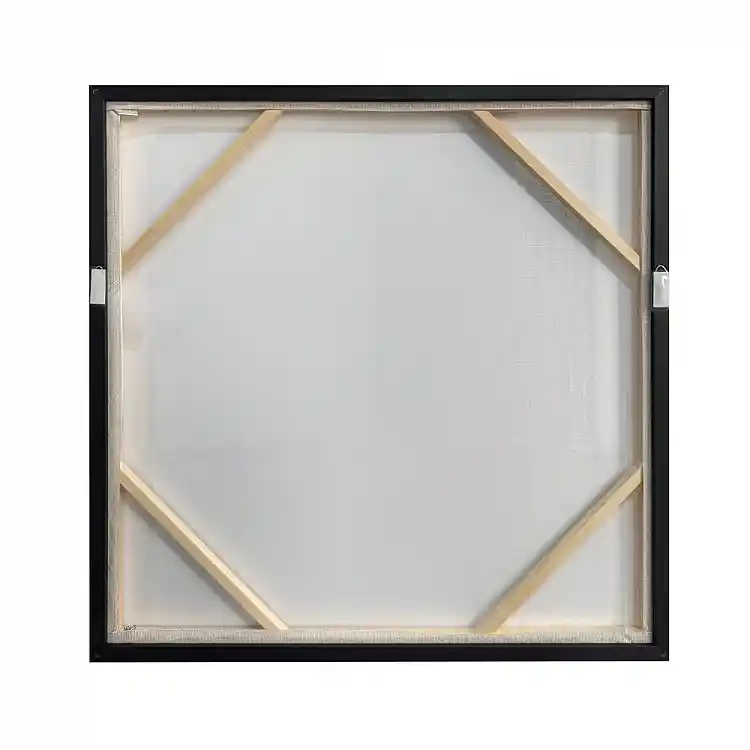 LIBERTA PLIS ΠΙΝΑΚΑΣ ΔΙΑΚΟΣΜΗΣΗΣ ΜΕ ΚΟΡΝΙΖΑ 80x80x4cm ΚΑΜΒΑΣ ΜΠΕΖ ΚΑΦΕ ΣΚΟΥΡΟ ΞΥΛΟ TERRACOTTA