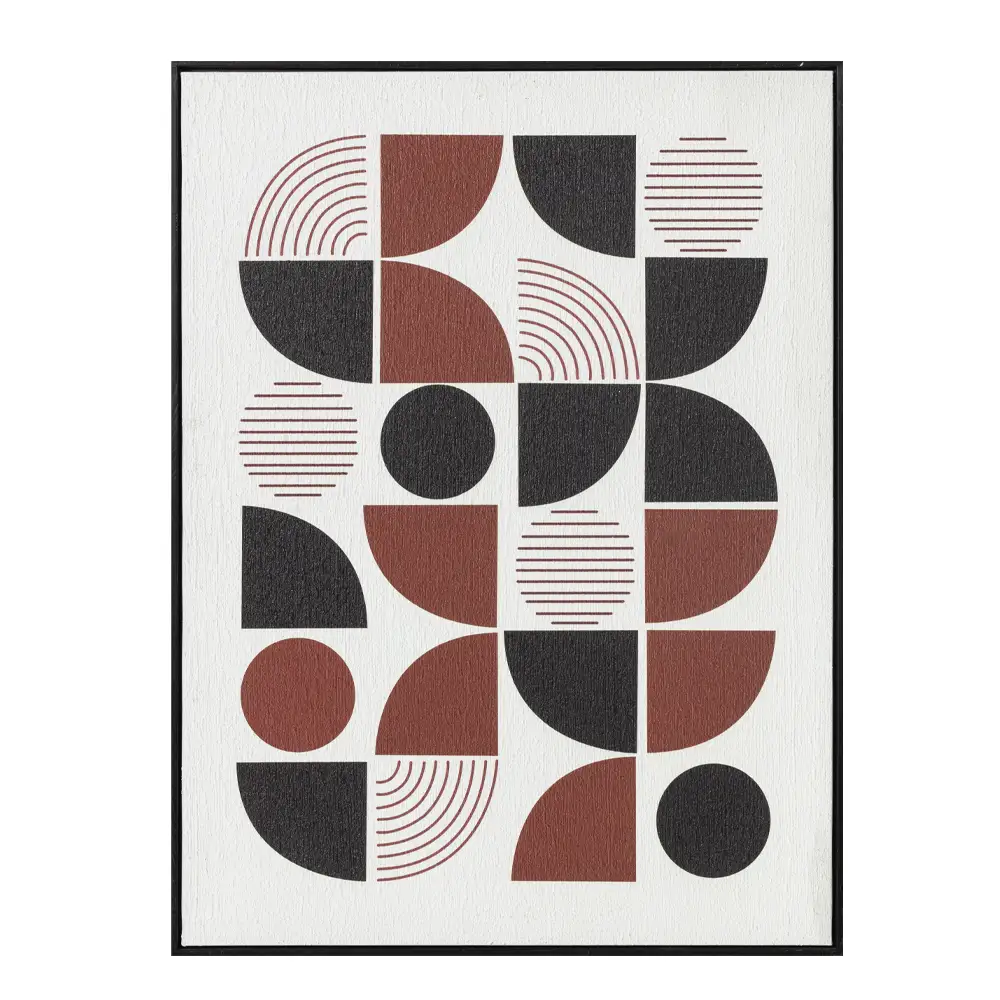 LIBERTA PRISMA ΠΙΝΑΚΑΣ ΔΙΑΚΟΣΜΗΣΗΣ 60x80x3cm ΚΑΜΒΑΣ ΠΟΛΥΧΡΩΜΟ MDF ΜΑΥΡΟ