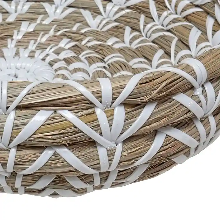 LIBERTA SURI ΜΠΩΛ ΔΙΑΚΟΣΜΗΣΗΣ SET 3ΤΜΧ 45x45x14cm KANSGRASS ΦΥΣΙΚΟ ΛΕΥΚΟ ΠΛΑΣΤΙΚΟ