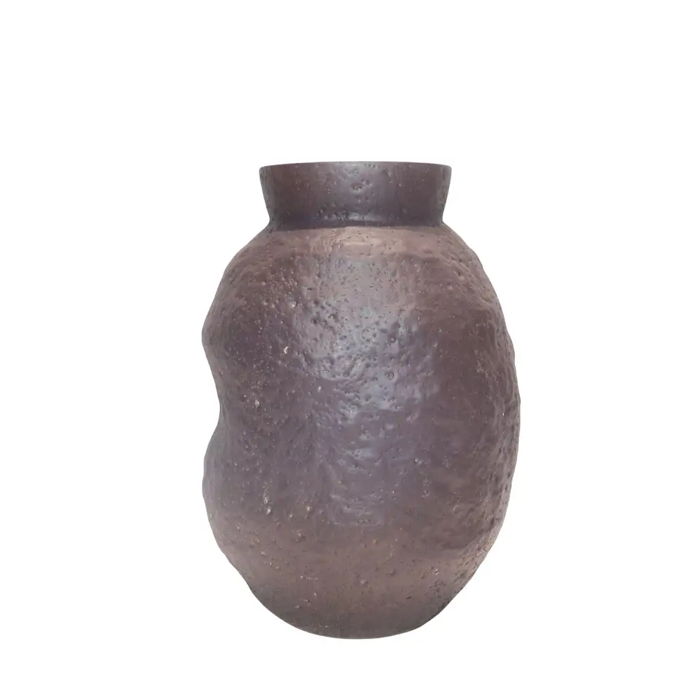 LIBERTA NEROA ΒΑΖΟ 16x16x23cm ΓΥΑΛΙ ΚΑΦΕ