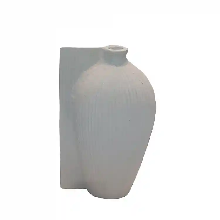 LIBERTA VOLINA ΒΑΖΟ 17x9.5x28cm ΑΛΟΥΜΙΝΙΟ ΛΕΥΚΟ TEXTURED
