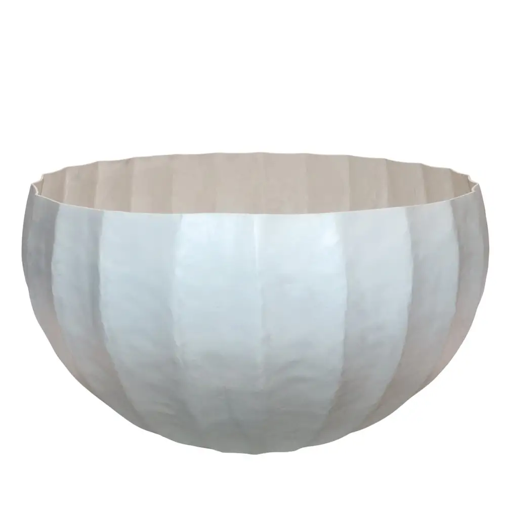 LIBERTA IVELLA ΒΑΖΟ 39x39x22cm ΑΛΟΥΜΙΝΙΟ OFF WHITE