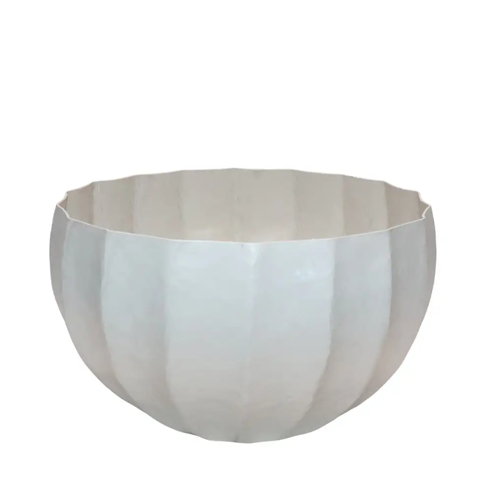 LIBERTA IVELLA ΒΑΖΟ 30x30x18cm ΑΛΟΥΜΙΝΙΟ OFF WHITE