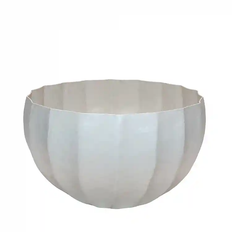 LIBERTA IVELLA ΒΑΖΟ 30x30x18cm ΑΛΟΥΜΙΝΙΟ OFF WHITE
