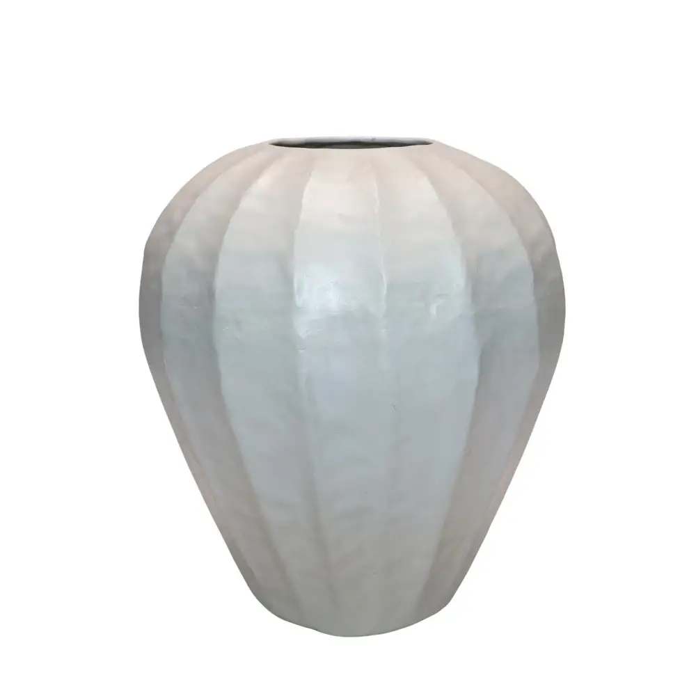 LIBERTA IVELLA ΒΑΖΟ 30x30x33cm ΑΛΟΥΜΙΝΙΟ OFF WHITE