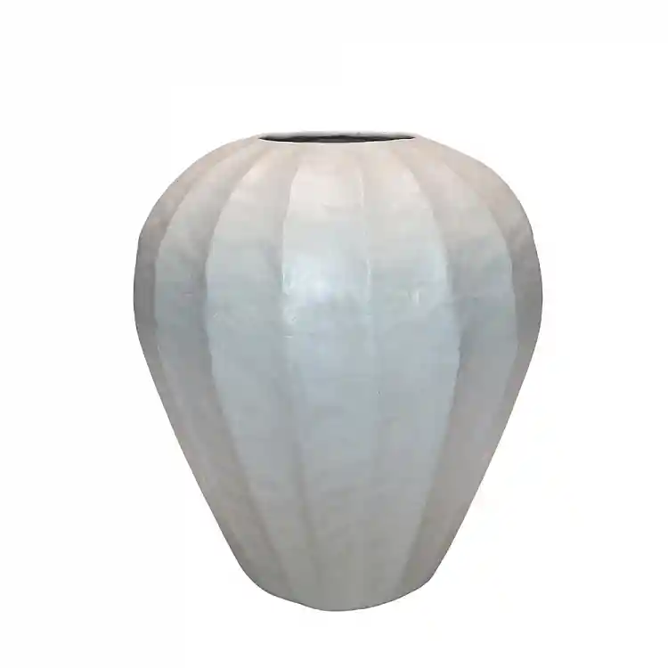 LIBERTA IVELLA ΒΑΖΟ 30x30x33cm ΑΛΟΥΜΙΝΙΟ OFF WHITE
