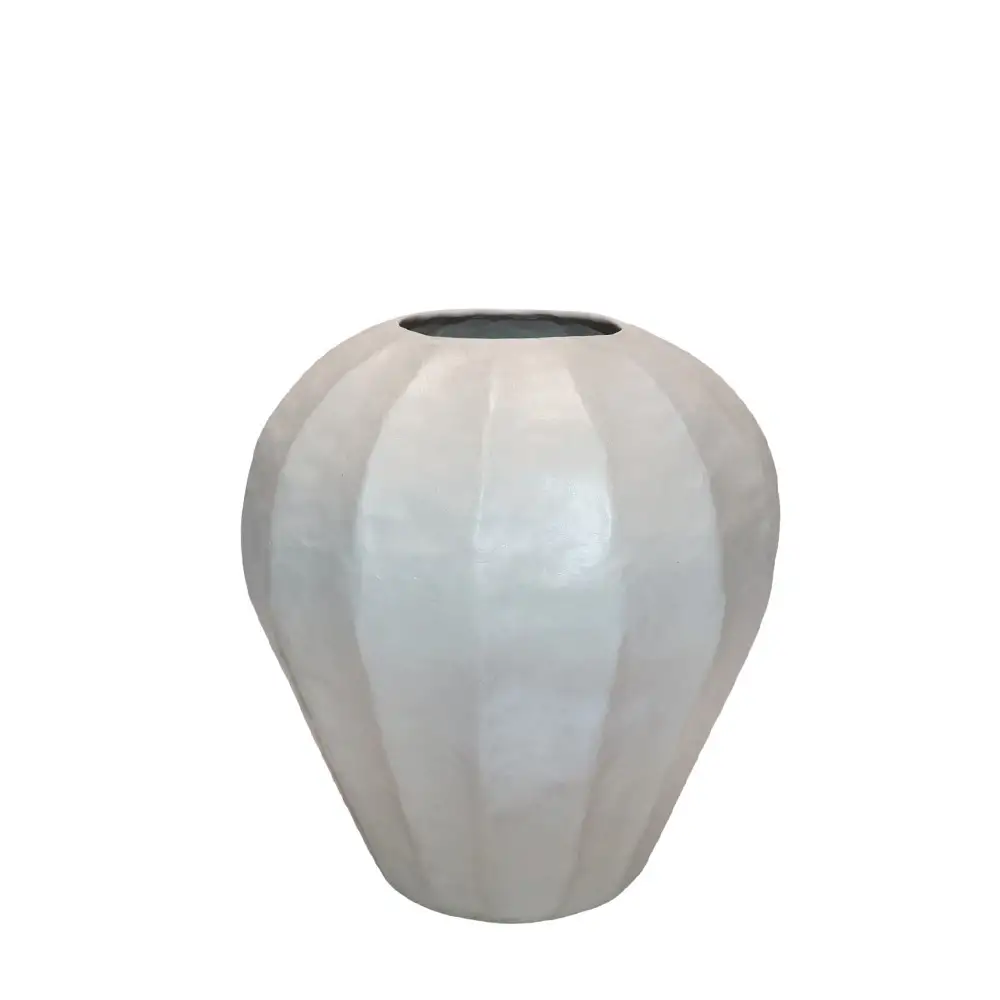 LIBERTA IVELLA ΒΑΖΟ 25x25x26.5cm ΑΛΟΥΜΙΝΙΟ OFF WHITE