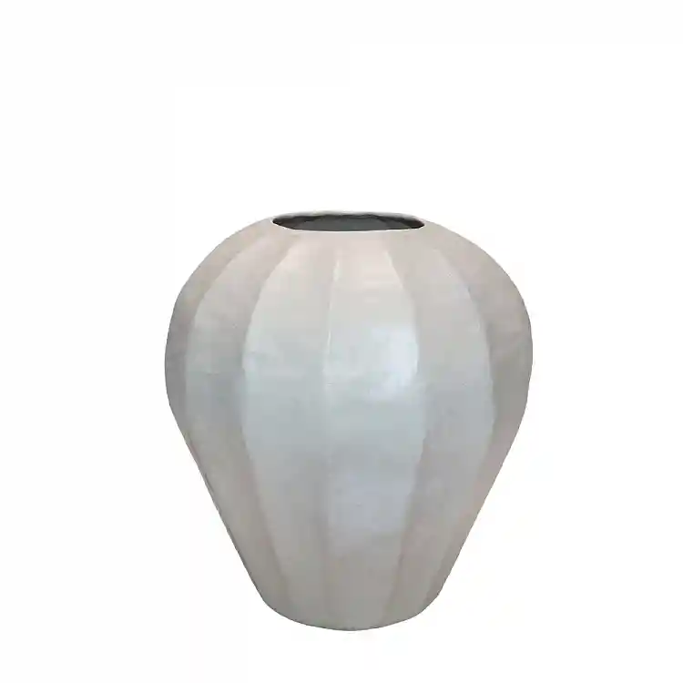 LIBERTA IVELLA ΒΑΖΟ 25x25x26.5cm ΑΛΟΥΜΙΝΙΟ OFF WHITE