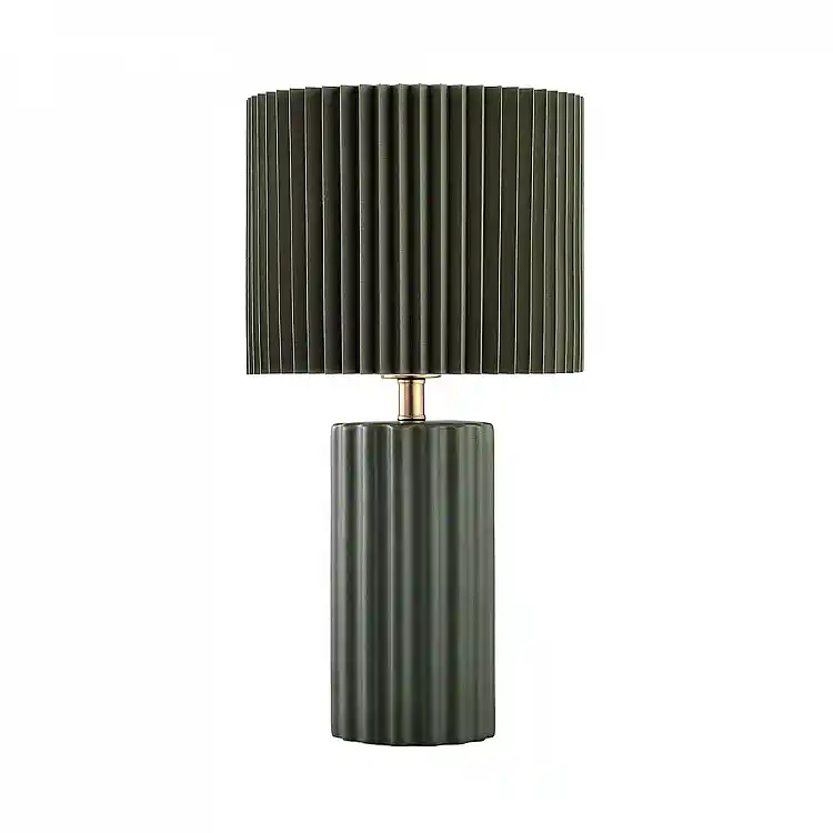 LIBERTA RIBLINE ΦΩΤΙΣΤΙΚΟ ΕΠΙΤΡΑΠΕΖΙΟ 25x25x46cm ΚΕΡΑΜΙΚΟ ΠΡΑΣΙΝΟ ΥΦΑΣΜΑ ΠΡΑΣΙΝΟ