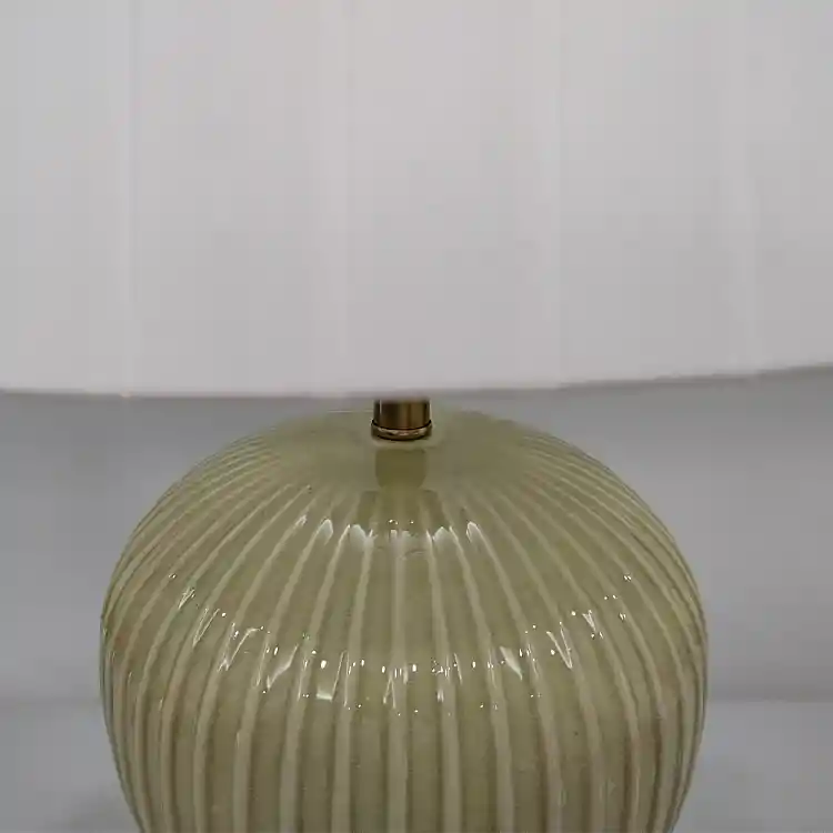 LIBERTA SERA ΦΩΤΙΣΤΙΚΟ ΕΠΙΤΡΑΠΕΖΙΟ 35x35x52cm ΚΕΡΑΜΙΚΟ ΛΑΔΙ ΜΕΤΑΞΩΤΟ ΥΦΑΣΜΑ ΛΕΥΚΟ