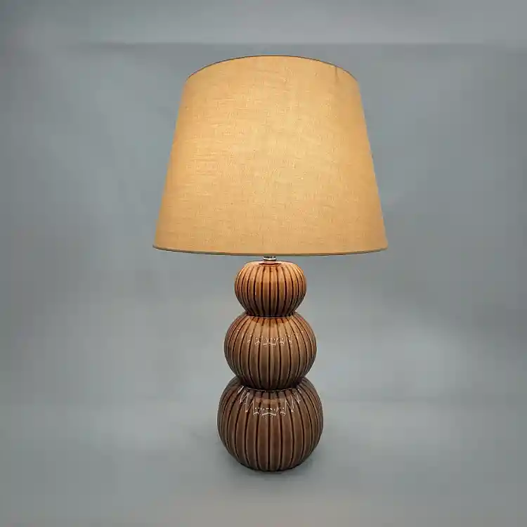 LIBERTA SOMA ΦΩΤΙΣΤΙΚΟ ΕΠΙΤΡΑΠΕΖΙΟ 35x35x56cm ΚΕΡΑΜΙΚΟ ΚΑΦΕ ΛΙΝΟ ΚΑΦΕ