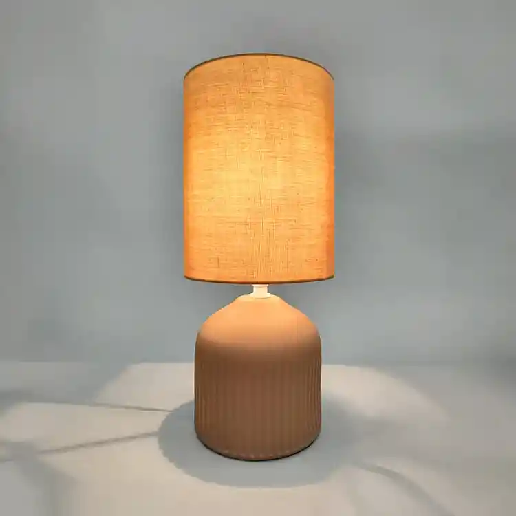 LIBERTA RIVO ΦΩΤΙΣΤΙΚΟ ΕΠΙΤΡΑΠΕΖΙΟ 14x15x31cm ΚΕΡΑΜΙΚΟ ΜΠΕΖ ΥΦΑΣΜΑ ΜΠΕΖ