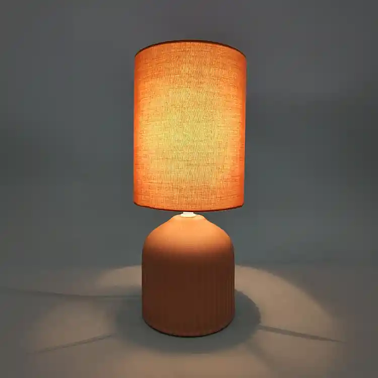 LIBERTA RIVO ΦΩΤΙΣΤΙΚΟ ΕΠΙΤΡΑΠΕΖΙΟ 14x15x31cm ΚΕΡΑΜΙΚΟ ΚΑΦΕ ΥΦΑΣΜΑ ΚΑΦΕ