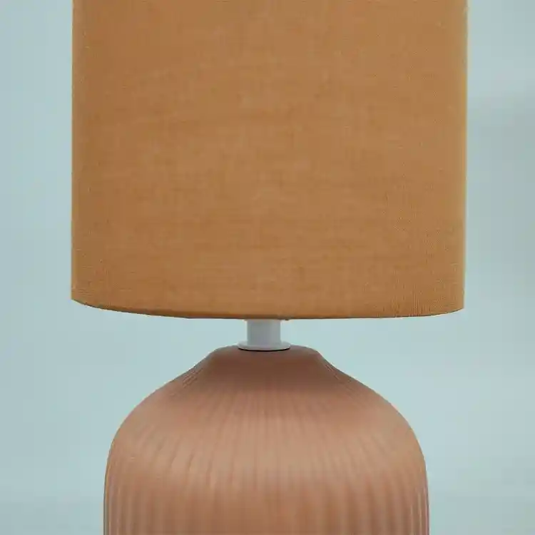 LIBERTA RIVO ΦΩΤΙΣΤΙΚΟ ΕΠΙΤΡΑΠΕΖΙΟ 14x15x31cm ΚΕΡΑΜΙΚΟ ΚΑΦΕ ΥΦΑΣΜΑ ΚΑΦΕ