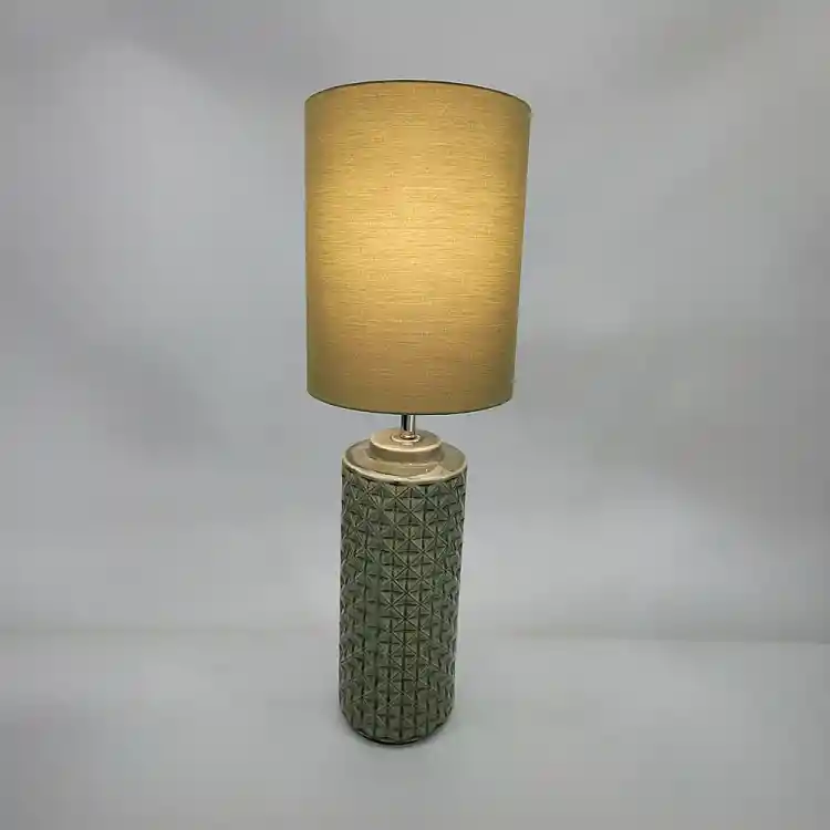 LIBERTA REVI ΦΩΤΙΣΤΙΚΟ ΕΠΙΤΡΑΠΕΖΙΟ 25x25x78cm ΚΕΡΑΜΙΚΟ ΠΡΑΣΙΝΟ ΥΦΑΣΜΑ ΛΑΔΙ