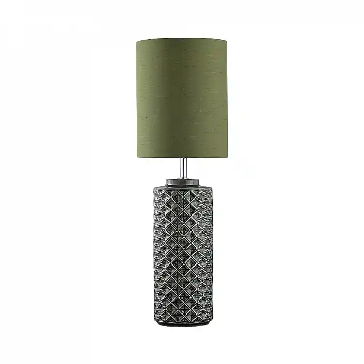 LIBERTA REVI ΦΩΤΙΣΤΙΚΟ ΕΠΙΤΡΑΠΕΖΙΟ 25x25x78cm ΚΕΡΑΜΙΚΟ ΠΡΑΣΙΝΟ ΥΦΑΣΜΑ ΛΑΔΙ