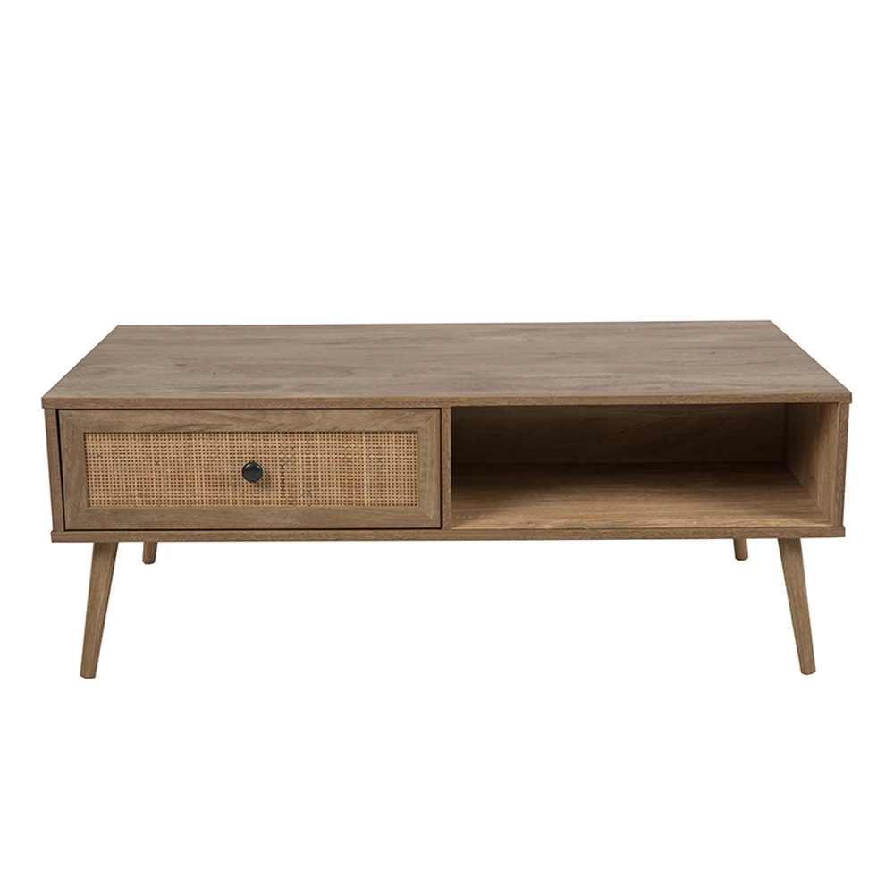 LIBERTA AMMOS COFFEE TABLE 1ΣΥΡΤΑΡΙ ΦΥΣΙΚΟ ΜΕ RATTAN 110x59x41.4
