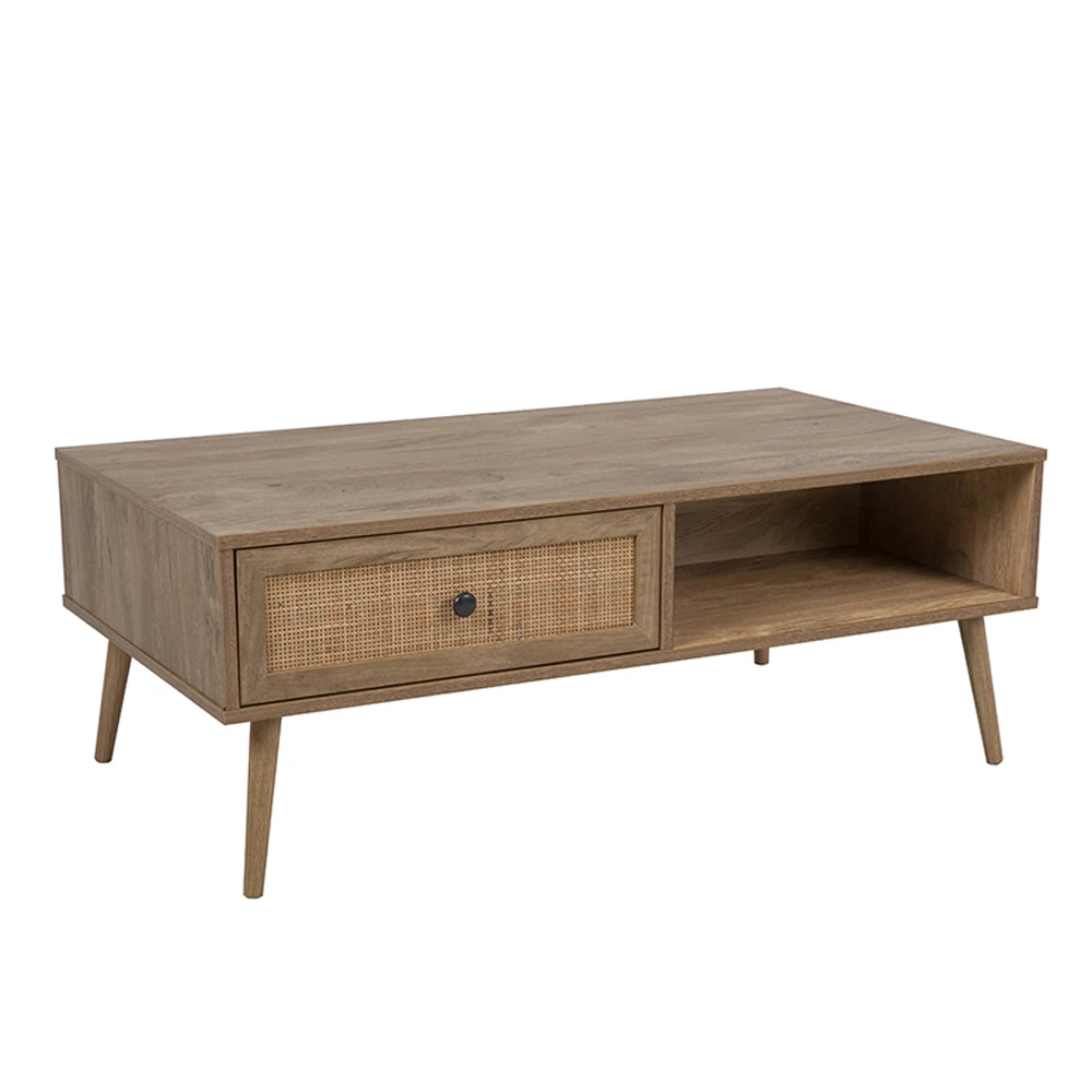 LIBERTA AMMOS COFFEE TABLE 1ΣΥΡΤΑΡΙ ΦΥΣΙΚΟ ΜΕ RATTAN 110x59x41.4