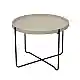 LIBERTA FUN COFFEE TABLE SAND BEIGE ΜΑΥΡΟ 63x63x42cm