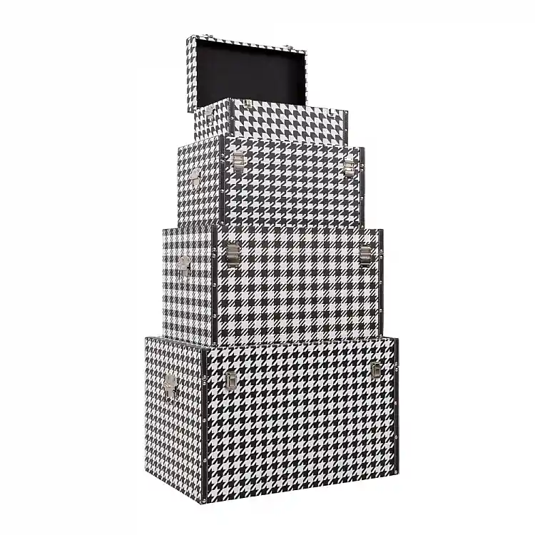 LIBERTA FERRE ΜΠΑΟΥΛΑ SET 4ΤΕΜ ΜΑΥΡΟ ΛΕΥΚΟ 64x40x40cm