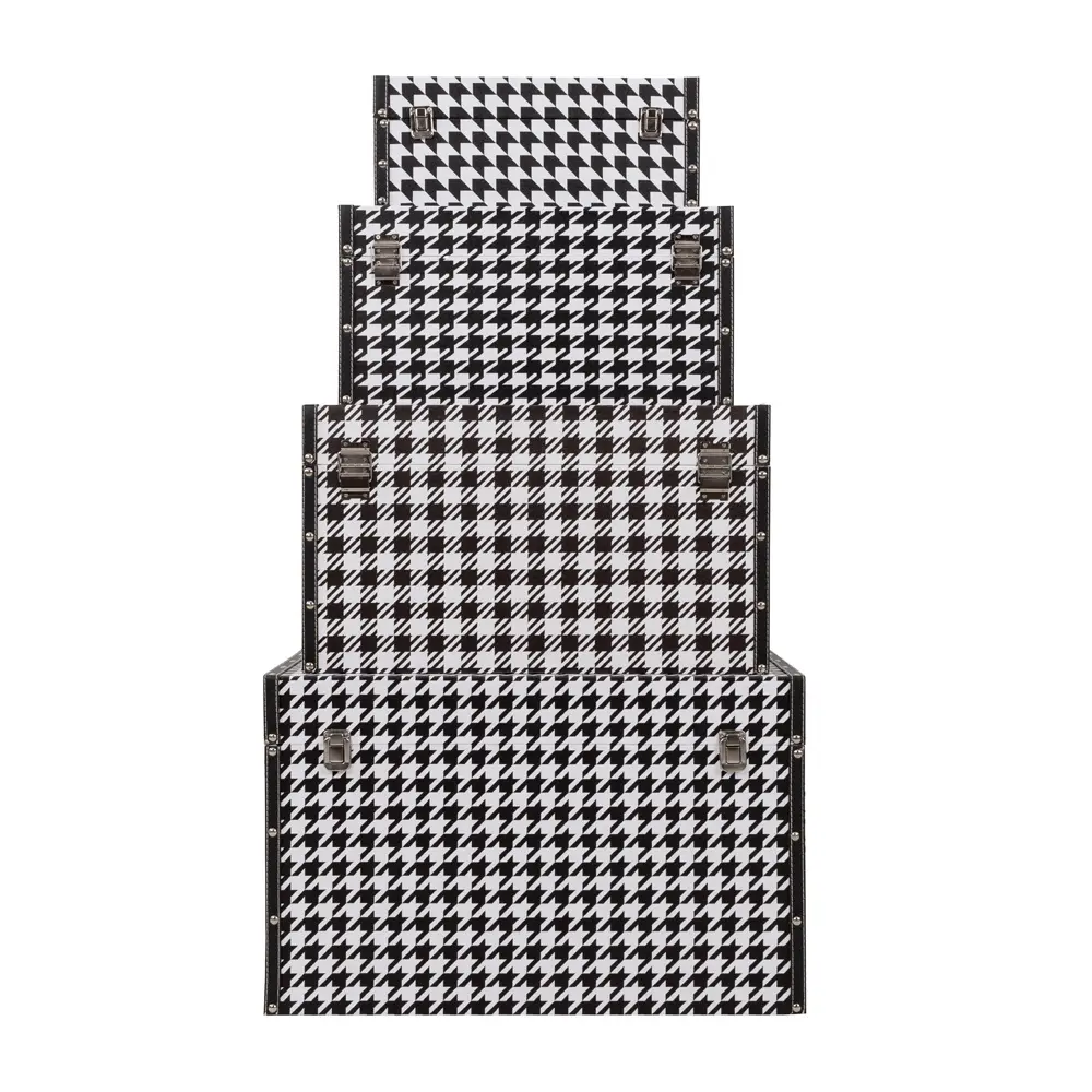 LIBERTA FERRE ΜΠΑΟΥΛΑ SET 4ΤΕΜ ΜΑΥΡΟ ΛΕΥΚΟ 64x40x40