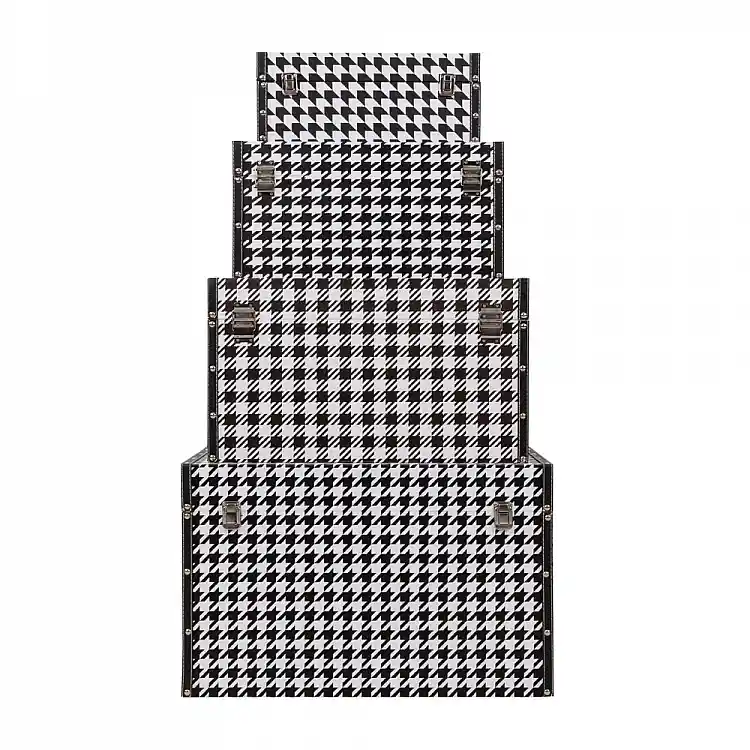 LIBERTA FERRE ΜΠΑΟΥΛΑ SET 4ΤΕΜ ΜΑΥΡΟ ΛΕΥΚΟ 64x40x40cm