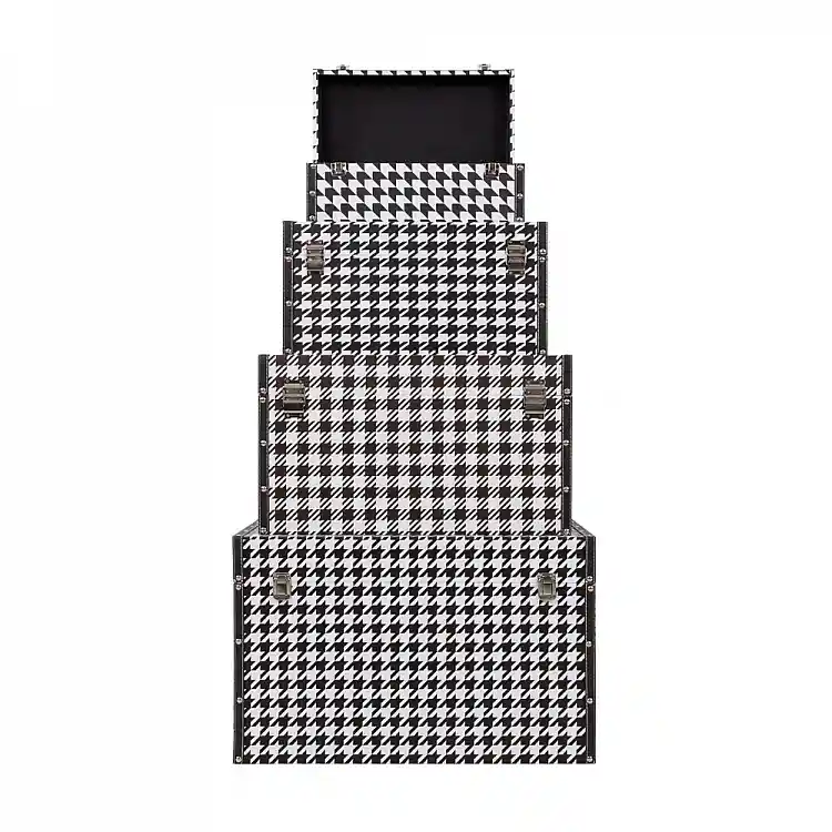 LIBERTA FERRE ΜΠΑΟΥΛΑ SET 4ΤΕΜ ΜΑΥΡΟ ΛΕΥΚΟ 64x40x40cm