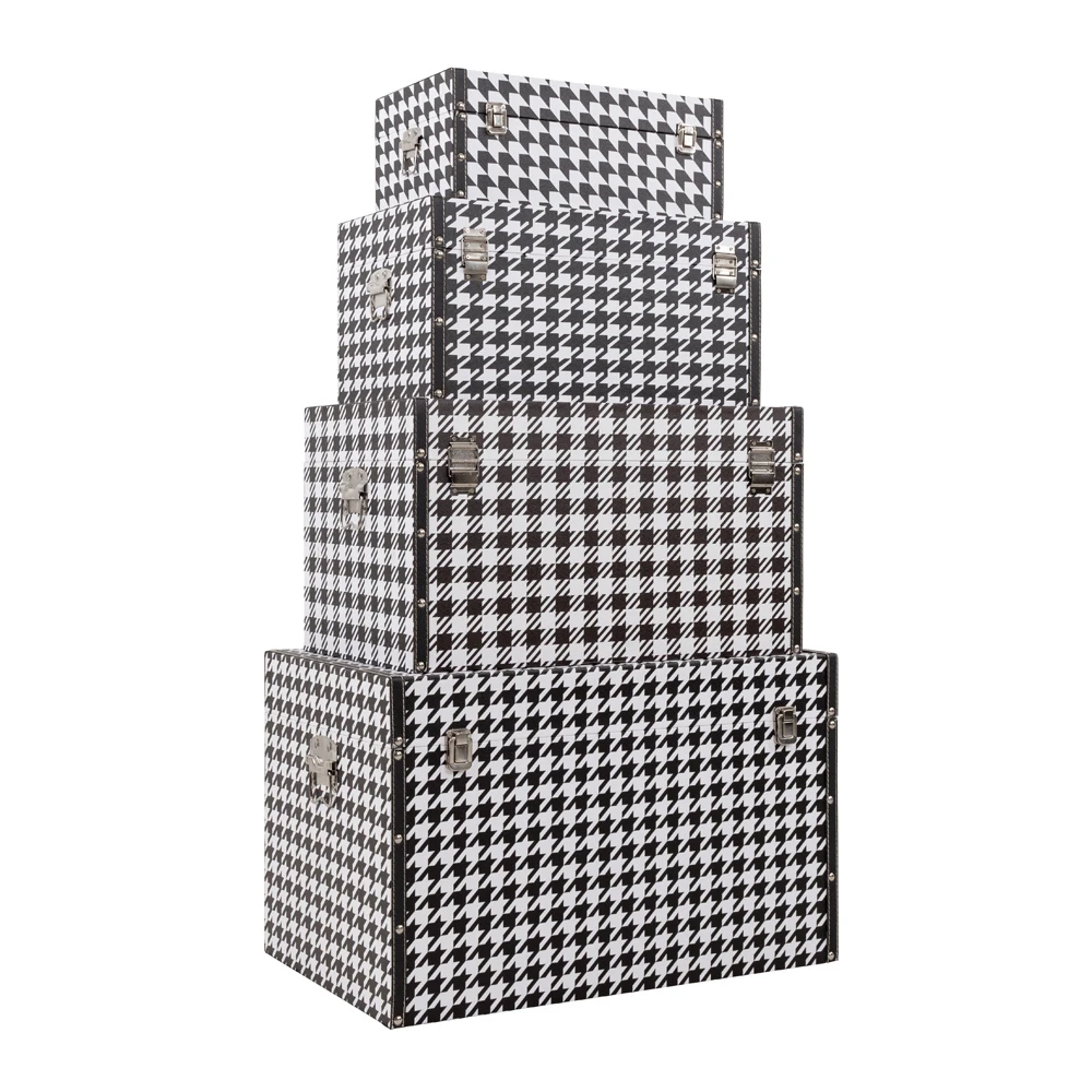 LIBERTA FERRE ΜΠΑΟΥΛΑ SET 4ΤΕΜ ΜΑΥΡΟ ΛΕΥΚΟ 64x40x40