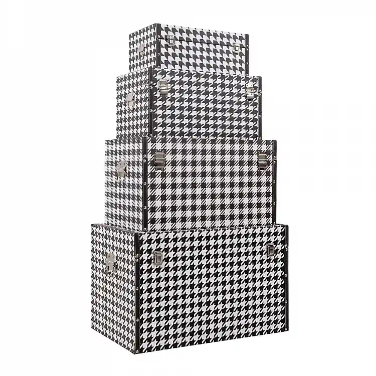 LIBERTA FERRE ΜΠΑΟΥΛΑ SET 4ΤΕΜ ΜΑΥΡΟ ΛΕΥΚΟ 64x40x40cm