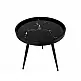 LIBERTA MARM SIDE TABLE ΜΑΥΡΟ ΜΕ PATTERN ΜΑΥΡΟ 49.5x49.5x52cm