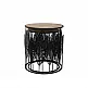LIBERTA LEAF COFFEE TABLE SET 2ΤΕΜ ΜΑΥΡΟ ΦΥΣΙΚΟ 40x40x45 LIBERTA LEAF COFFEE TABLE SET 2ΤΕΜ ΜΑΥΡΟ ΦΥΣΙΚΟ 40x40x45