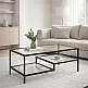 LIBERTA STEP COFFEE TABLE ΜΑΥΡΟ 110x50x42cm