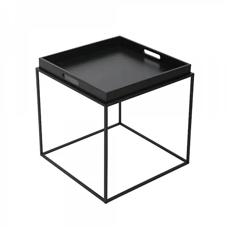 LIBERTA BUTLER SIDE TABLE ΜΑΥΡΟ 45x45x45cm
