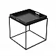 LIBERTA BUTLER SIDE TABLE ΜΑΥΡΟ 45x45x45cm